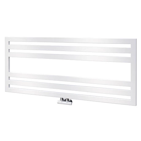 Asquiths Bathrooms Asquiths Mineral White H500 X W1200mm Flat Tube Horizontal Radiator - HEB0105 1 Asquiths Bathrooms Asquiths Mineral White H500 X W1200mm Flat Tube Horizontal Radiator - HEB0105