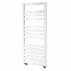 Asquiths Bathrooms Asquiths Mineral White H1200 X W500mm Flat Tube Vertical Radiator - HEB0107