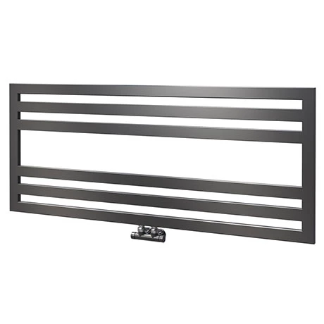 Asquiths Bathrooms Asquiths Mineral Anthracite H500 X W1200mm Flat Tube Horizontal Radiator - HEB3106 1 Asquiths Bathrooms Asquiths Mineral Anthracite H500 X W1200mm Flat Tube Horizontal Radiator - HEB3106
