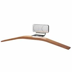 Asquiths Bathrooms Asquiths Sliver/Teak Single Tube Magnetic Hanger - HED3032
