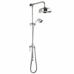 Asquiths Bathrooms Asquiths Traditional Grand Rigid Riser Kit With Diverter And Handset - SHE5350