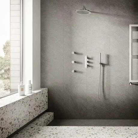 Asquiths Bathrooms Asquiths Round Handset With Outlet Elbow With Parking Bracket & Flex - SHZ5135 2 Asquiths Bathrooms Asquiths Round Handset With Outlet Elbow With Parking Bracket & Flex - SHZ5135 - Image 2