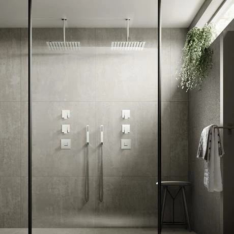 Asquiths Bathrooms Asquiths 300mm Slim Square Fixed Shower Head - SHZ5147 2 Asquiths Bathrooms Asquiths 300mm Slim Square Fixed Shower Head - SHZ5147 - Image 2