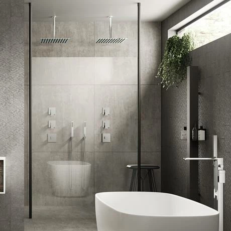 Asquiths Bathrooms Asquiths Square Handset With Outlet Elbow With Parking Bracket & Flex - SHZ5153 2 Asquiths Bathrooms Asquiths Square Handset With Outlet Elbow With Parking Bracket & Flex - SHZ5153 - Image 2