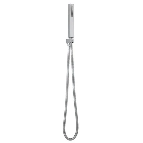 Asquiths Bathrooms Asquiths Square Handset With Outlet Elbow With Parking Bracket & Flex - SHZ5153 1 Asquiths Bathrooms Asquiths Square Handset With Outlet Elbow With Parking Bracket & Flex - SHZ5153