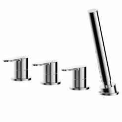 Asquiths Bathrooms Asquiths Sanctity Deck Mounted Bath Shower Mixer (4TH) No Spout - TAA5125