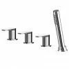 Asquiths Bathrooms Asquiths Solitude Deck Mounted Bath Shower Mixer (4TH) No Spout - TAB5125