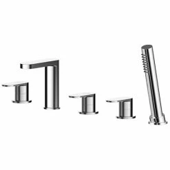 Asquiths Bathrooms Asquiths Solitude Deck Mounted Bath Shower Mixer (5TH) With Spout - TAB5126