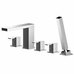 Asquiths Bathrooms Asquiths Revival Deck Mounted Bath Shower Mixer (5TH) With Spout - TAC5126
