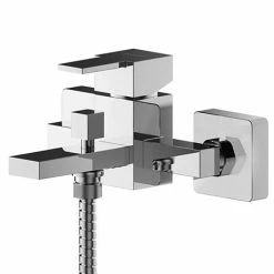 Asquiths Bathrooms Asquiths Revival Wall Mounted Bath Shower Mixer With Shower Kit - TAC5127