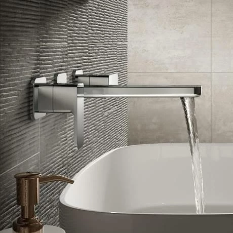 Asquiths Bathrooms Asquiths Tranquil Wall Mounted Basin Mixer (3TH) Without Backplate - TAD5114 2 Asquiths Bathrooms Asquiths Tranquil Wall Mounted Basin Mixer (3TH) Without Backplate - TAD5114 - Image 2