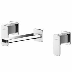 Asquiths Bathrooms Asquiths Tranquil Wall Mounted Basin Mixer (3TH) Without Backplate - TAD5114