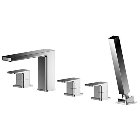 Asquiths Bathrooms Asquiths Tranquil Deck Mounted Bath Shower Mixer (5TH) With Spout - TAD5126 1 Asquiths Bathrooms Asquiths Tranquil Deck Mounted Bath Shower Mixer (5TH) With Spout - TAD5126