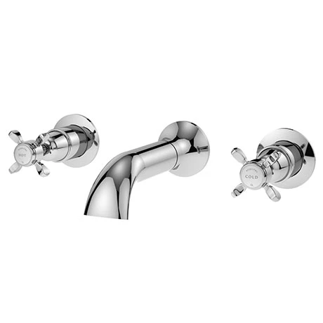 Asquiths Bathrooms Asquiths Restore Crosshead 3TH Wall Mounted Bath Filler - TAE5322 1 Asquiths Bathrooms Asquiths Restore Crosshead 3TH Wall Mounted Bath Filler - TAE5322